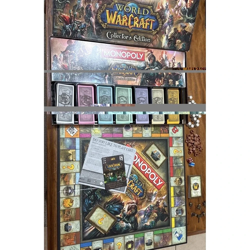 Monopoly World Of Warcraft Collectors Edition Board Game Complete Set EUC